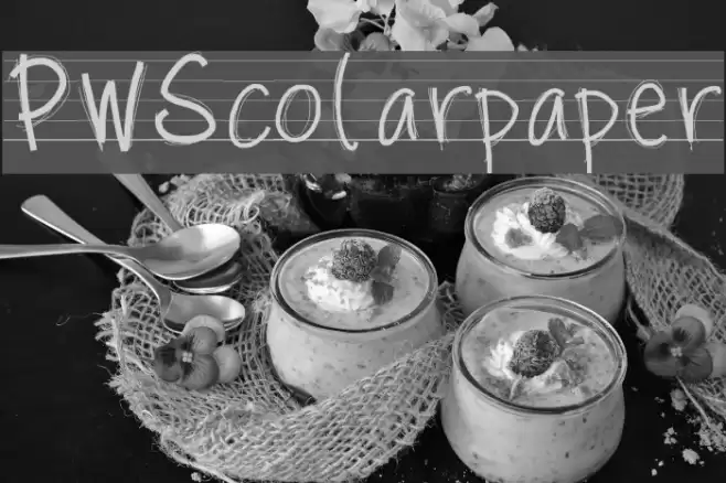 PWScolarpaper Font examples