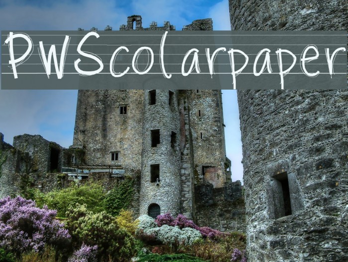 PWScolarpaper Font examples