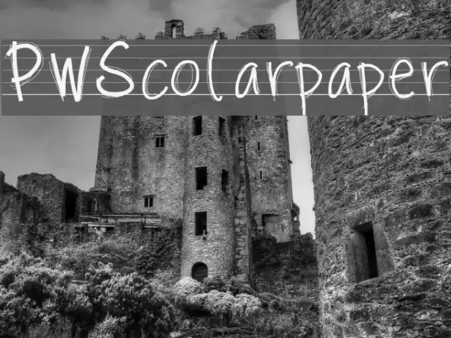 PWScolarpaper Font examples