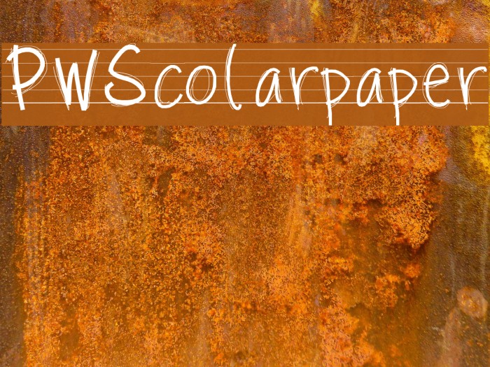 PWScolarpaper Font examples