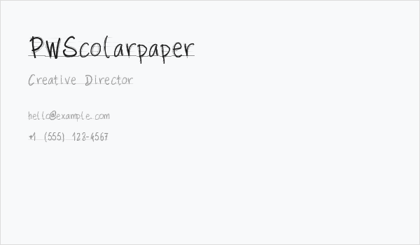 PWScolarpaper Business Card
