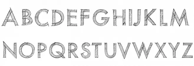 PWScratchedfont Schriftart Groß