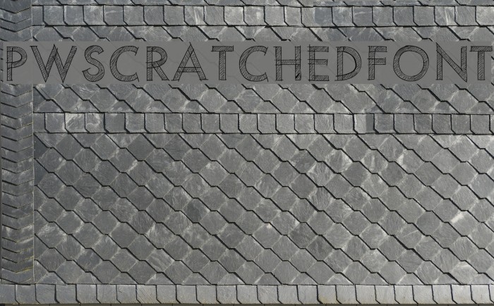 PWScratchedfont Font examples