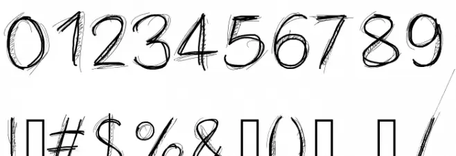 PWScratchy Font OTHER CHARS