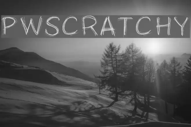 PWScratchy Font examples