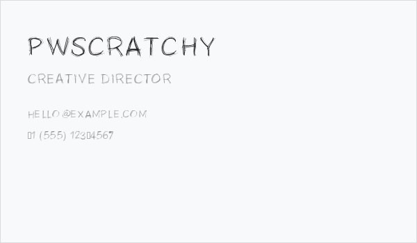 PWScratchy Business Card