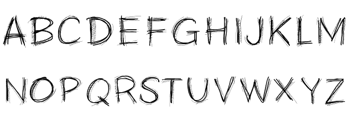 PWScratchy Font LOWERCASE