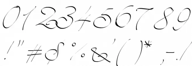 PWScript Font OTHER CHARS