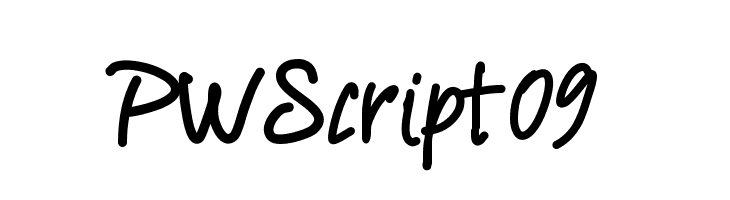 PWScript09  Frei Schriftart Herunterladen