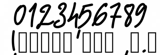 PWScript09 Font OTHER CHARS