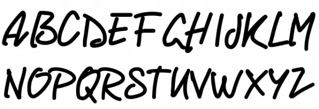 PWScript09 フォント 大文字