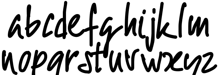 PWScript09 Font LOWERCASE