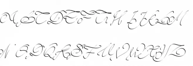 PWScript Font UPPERCASE