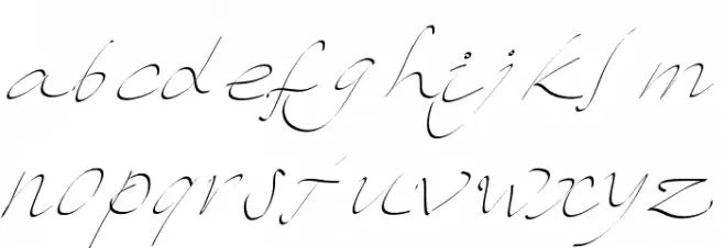 PWScript Schriftart Kleinbuchstaben