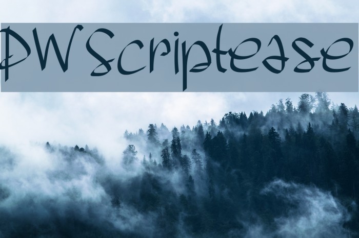 PWScriptease Font examples