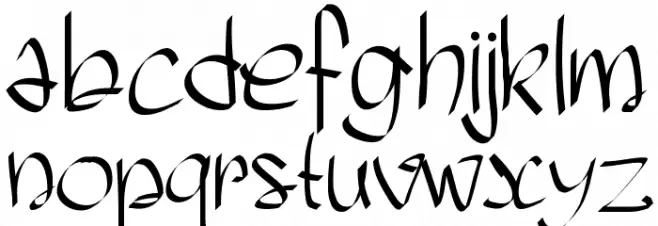 PWScriptease Schriftart Kleinbuchstaben