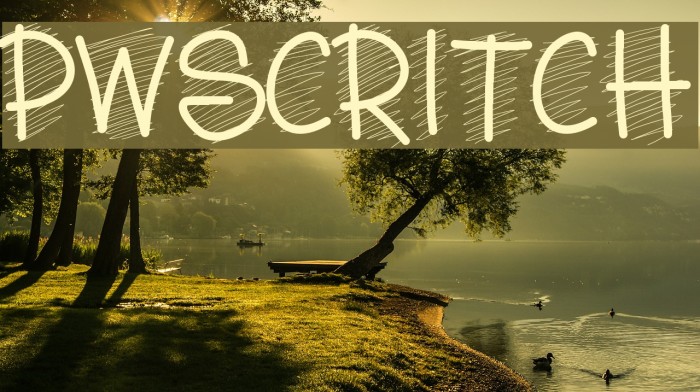 PWScritch Font examples