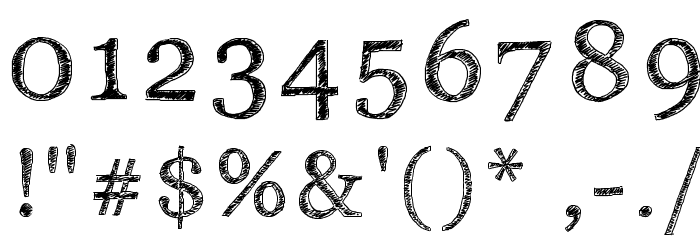 PWSerifScratch Font OTHER CHARS