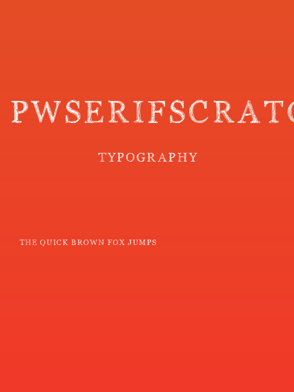 PWSerifScratch Poster