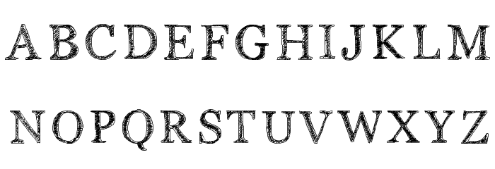 PWSerifScratch Font LOWERCASE