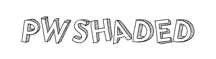 PWShaded  les polices de caractères gratuit tlcharger
