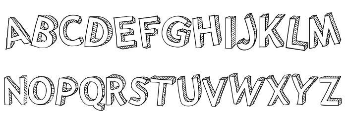PWShaded Font LOWERCASE
