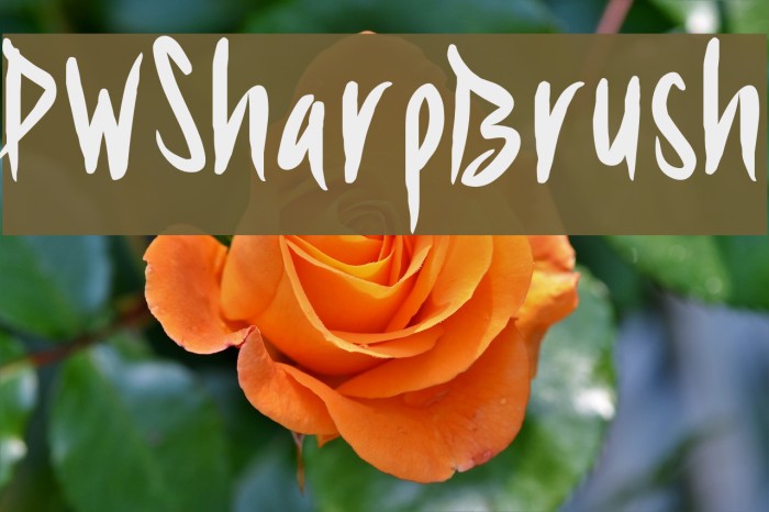 PWSharpBrush Font examples
