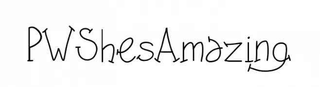 PWShesAmazing  Frei Schriftart Herunterladen