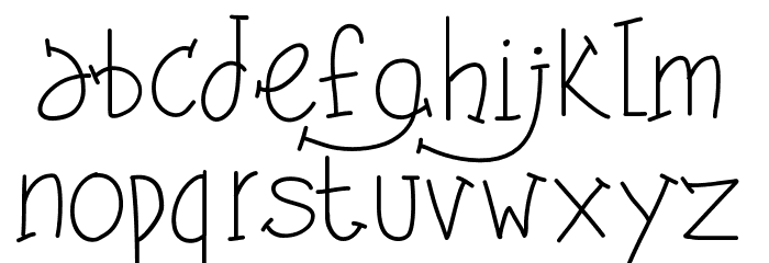 PWShesAmazing Font LOWERCASE