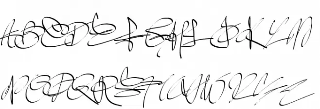 PWSignaturetwo Font UPPERCASE