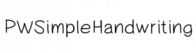 PWSimpleHandwriting  Скачать бесплатные шрифты