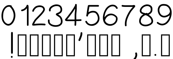 PWSimpleHandwriting Font OTHER CHARS