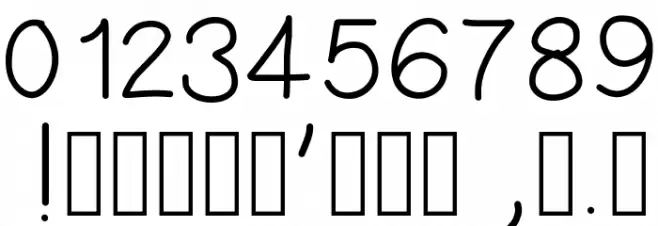 PWSimpleHandwriting Font OTHER CHARS
