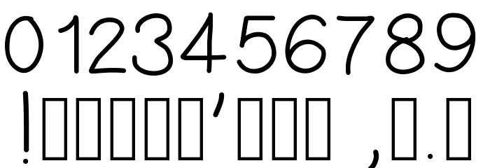 PWSimpleHandwriting Font OTHER CHARS