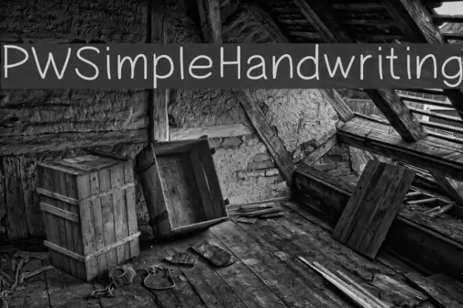 PWSimpleHandwriting Font examples