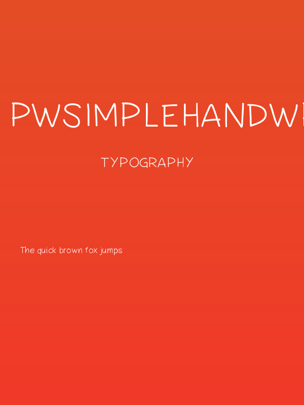 PWSimpleHandwriting Poster