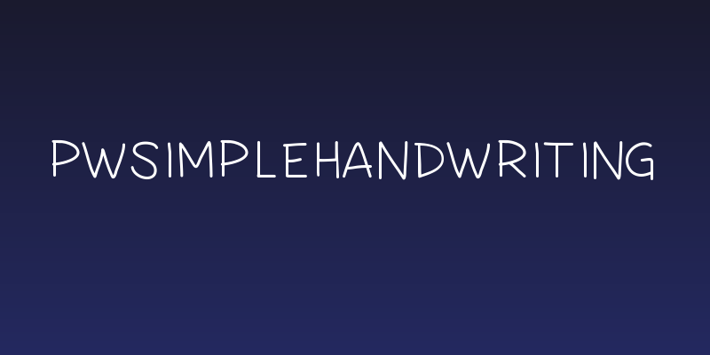 PWSimpleHandwriting Social Header