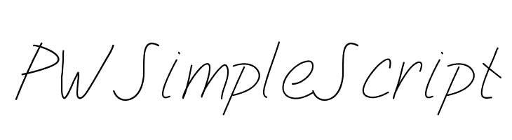 PWSimpleScript Font