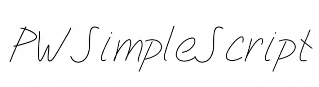PWSimpleScript  Frei Schriftart Herunterladen