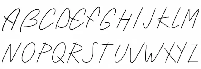PWSimpleScript フォント 大文字