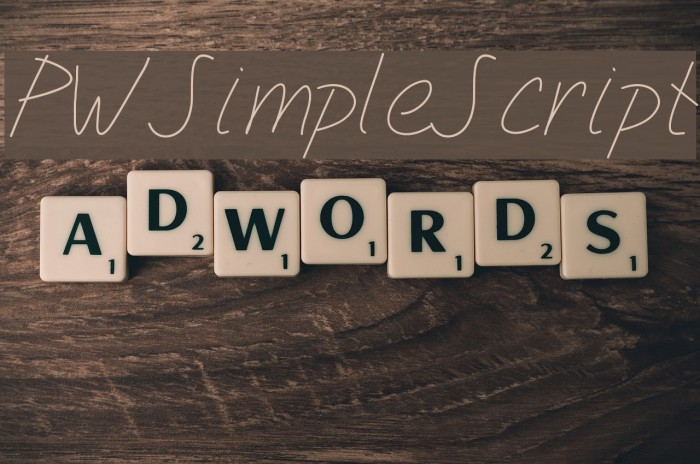 PWSimpleScript Font examples