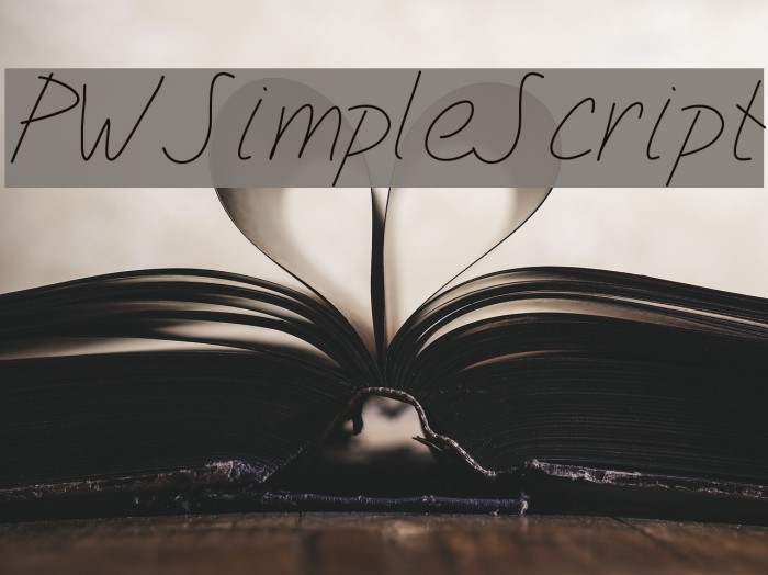 PWSimpleScript Font examples