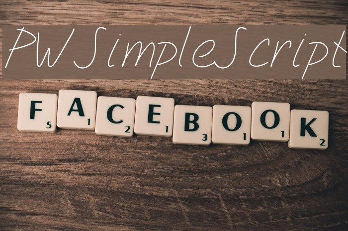 PWSimpleScript Font examples