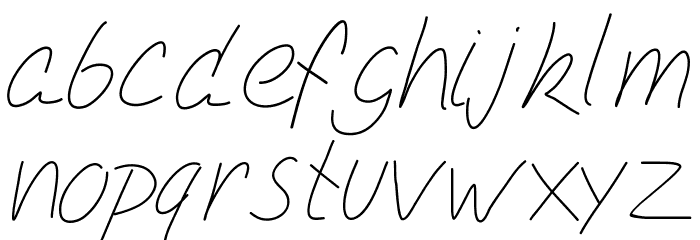 PWSimpleScript Font LOWERCASE