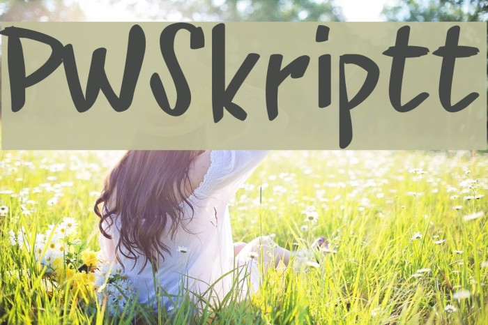PWSkriptt Font examples