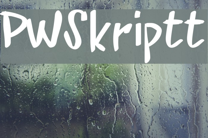 PWSkriptt Font examples
