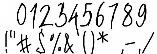 PWSlimyfonts Font OTHER CHARS