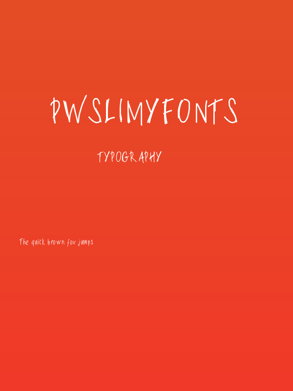 PWSlimyfonts Poster