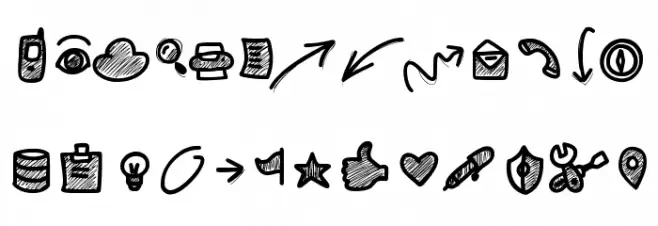 PWSmallIcons Schriftart Groß