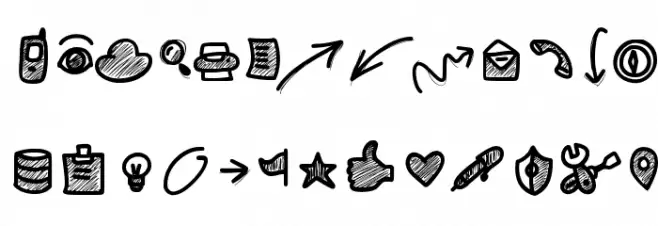 PWSmallIcons 字体 大写